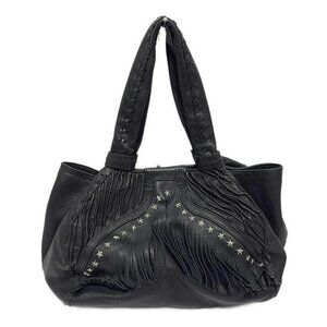 JIMMY CHOO - Black Leather Hardware Tote BaG
